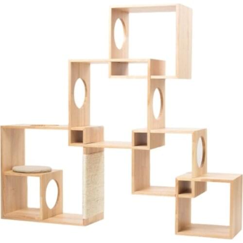 Pet supplies2021 very popular and cheap Geometric block cat tree Suitable for cat jumping platform suitable for sleeping