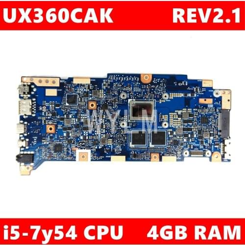 UX360CAK i5-7Y54CPU 4GB RAM mainboard REV 2.0 For ASUS UX360 UX360C UX360CA UX360CAK motherboard Tested free shipping