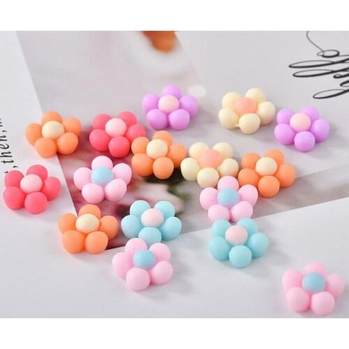 Spring style 50pcs/lot color flowers shape resin floating locket petal beads charms earrings diy jewelry making accessory