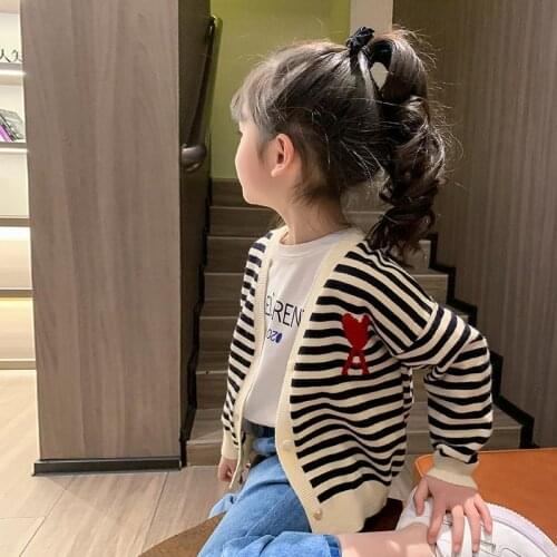 2021 spring autumn Kids Girl knitting cardren Pullover Baby Winter Tops warm teenage Sweaters Autumn