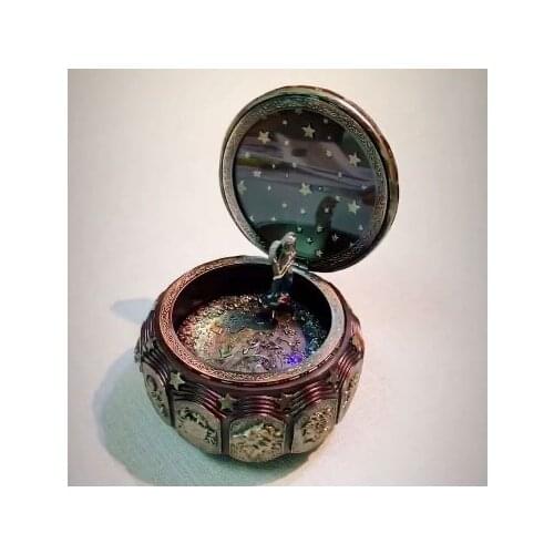 Vintage Style constellations Resin Music box LED light crafts Creativity Christmas girlfriend 's birthday gift Glow in the dark