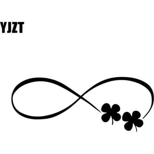 YJZT 16.9X6.5CM 4 Leaf Clover Lucky The Whole Body Decoration Decals Car Sticker Accessories C25-0965