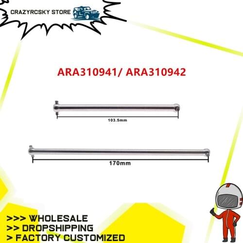 Rcawd #45 Steel Rear Center Dogbone 170mm Drive Shaft Avoid Vibration For 1-7 Arrma Ara109011 Ara109001 Infraction Limitle V1&V2