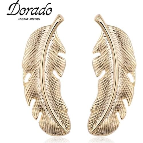 Dorado Fashion New Feather Drop Earrings For Women Punk Retro Korean Accessories Party Best Gifts Brincos Jewelry 2021