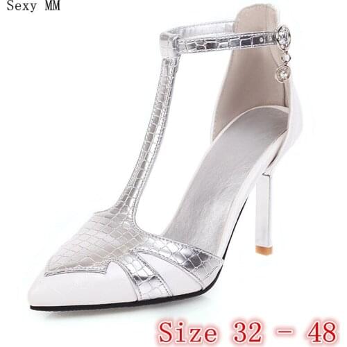Women High Heels Pumps High Heel Shoes Stiletto Mary Janes Woman Shoes Kitten Heels Plus Size 32 33 - 40 41 42 43 44 45 46 47 48