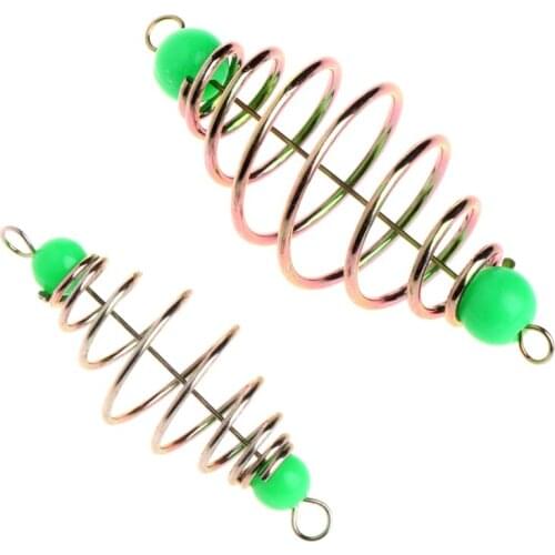 10 Pcs/Set Fishing Bait Spring Lure Inline Hanging Tackle Stainless Steel Feeder