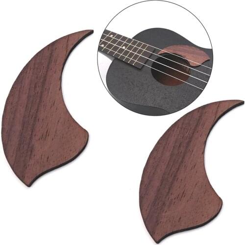 2Pcs Rosewood Shield Wooden Pick Guards Ukulele Pickguard Teardrop Musical Instrument Accessories