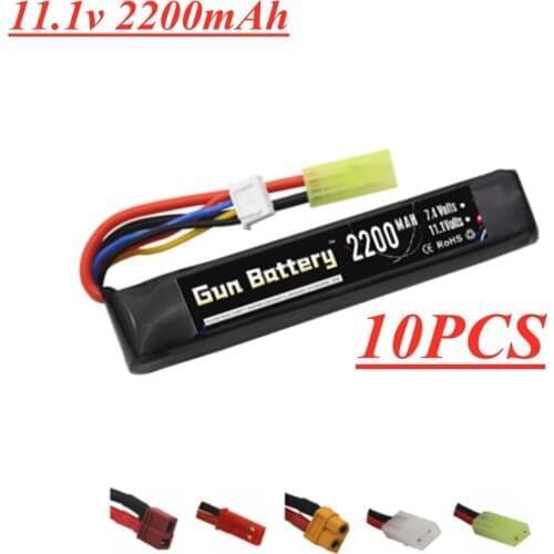 3S Water Gun Lipo Battery 11.1V 2200mAh 40C with Tamiya Plug for Mini Airsoft BB Air Pistol Electric Toys Gun RC Parts 103MM