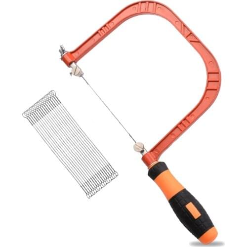 5 Inch Hand Coping Saw Fret Saw Woodworking with 20pcs Replacement Blades125MM Frame Depth 130MM Blade Length