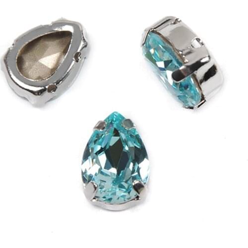 CTPA3BI 4320 Aquamarine Fancy Crystal Rhinestone Applique Glass Stone Embroidery Clothes Accessories Stones For DIY Jewelry