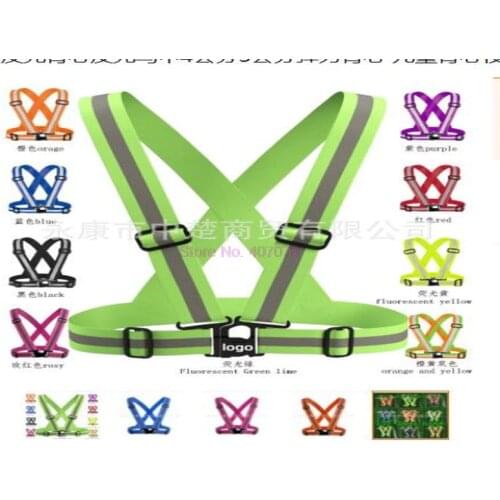 By dhl or ems 50pcs Hot 360 Degrees High Visibility Safety Vest Reflective Belt Safety Vest Fit for Running Cycling Sports