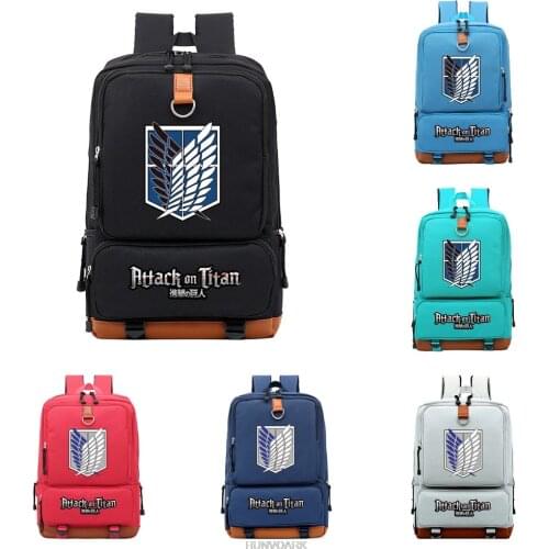 Attack on Titan Men Women Backpacks Canvas Teenagers Backpack Rucksack School Travel College Bag Casual Mochila Infantil