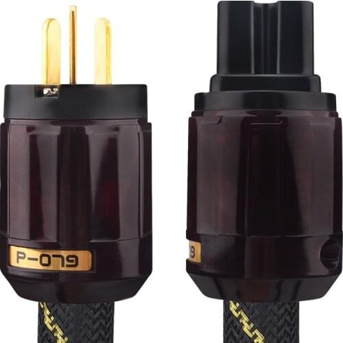 HiFi Audio Power Cable 4N OFC Pure Copper Conductor with P-079 Connector Plug
