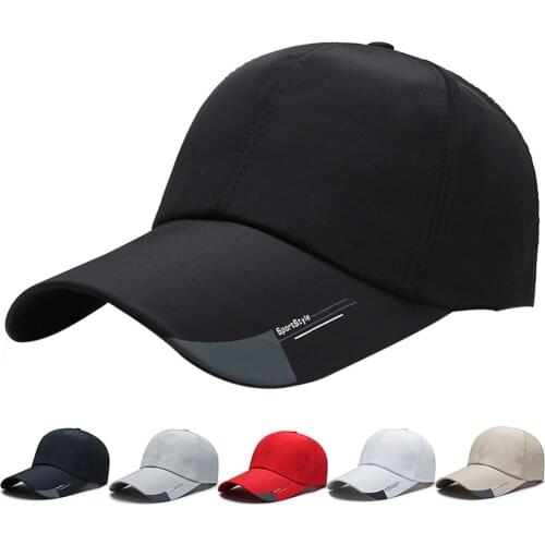 Summer Unisex Baseball Cap Hip Hop Snapback Solid Color Sunscreen Wide Brim Hat Adjustable Outdoor Sport Sun Protection Sun Hats