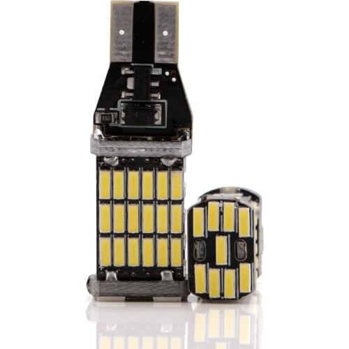 2Pcs High Power White T10/T15 10W 168 921 4014 45SMD LED Backup Reverse DRL Light Daytime Running Light Fog Lamp 12V 24V Canbus