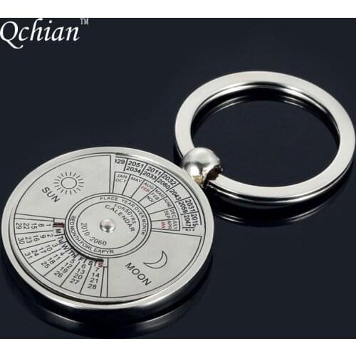 Round Metal Calendar Decorative Pendant Keychain Aactivities Issued Memorial Gifts