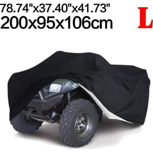 L 190T Waterproof ATV Storage Cover Universal Black Dustproof Rain Anti-UV Cover Storage Bag Fit For Polaris Honda Yamaha Suzuki
