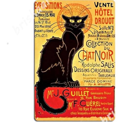 Le Chat Noir, Exposition Particulière - 1896 Metal Signs Wall pub Kitchen Classic Wall Decor Tin sign Posters