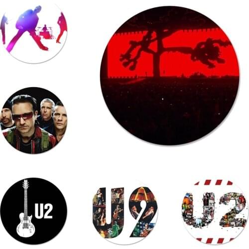 U2 Bono The Edge Icons Pins Badge Decoration Brooches Metal Badges For Clothes Backpack Decoration 58mm