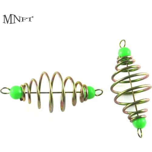 MNFT 2PCS/LOT Length 4.5 & 6 cm Carp Fishing Spring Feeder Bait Feeders Dispenser Fishi Baits Accessories