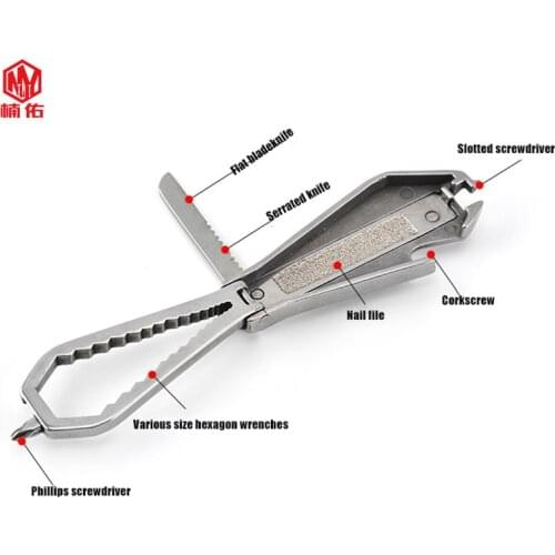 EDC Multifunctional Repair Tool Folding Screwdriver Outdoor Portable Tool 8-in-1 Multifunctional Wrench