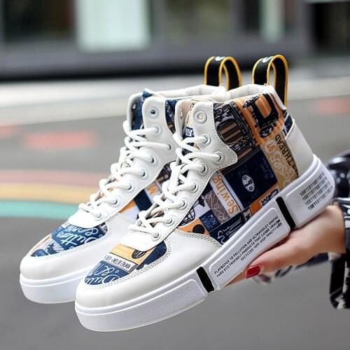 Fashion Men High top Sneakers Vulcanized Shoes Men Casual Walking Shoes Zapatillas Hombre