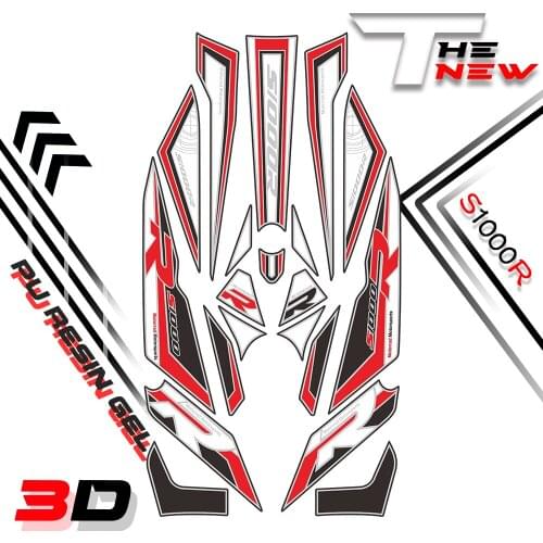 Motorycle Reflective 3D Gel Front Rear Tank sticker Fairing Number Board Protector for BMW S1000RR S1000 R 2014 2015