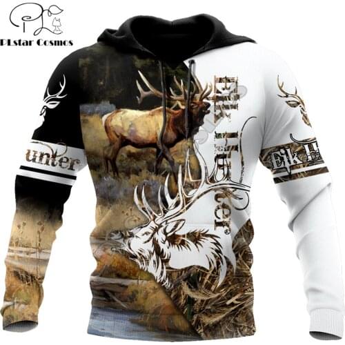 Deer Hunting 3D All Over Printed Men Women Hoodies Sweatshirt Streetwear Zipper Hoodies Pullover Casual Jacket Tracksuits