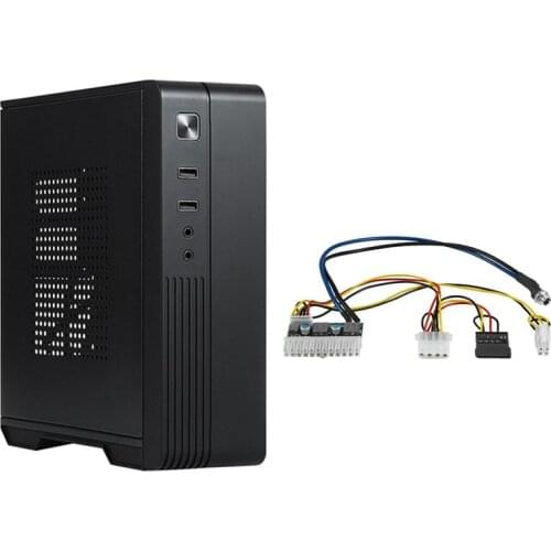 MX02 Mini ITX Case with 84W 12V Power Board HTPC Chassis Computer Case USB2.0 ITX Enclosure Industrial Control Chassis