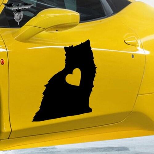 EmpireYing 3 Size 8 Colors Cute Persian Cat Heart Pet Animals Funny Car Sticker SUV Door Laptop Kayak Home Car Decor Vinyl Decal