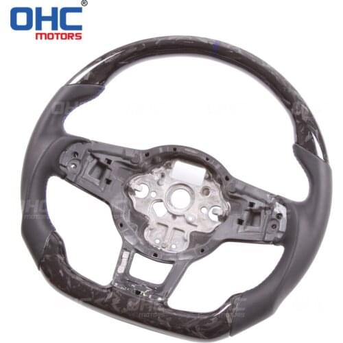 Real Forged Carbon Fiber steering wheel for V-W Golf MK7 MK7.5 GLI Scirocco Golf R