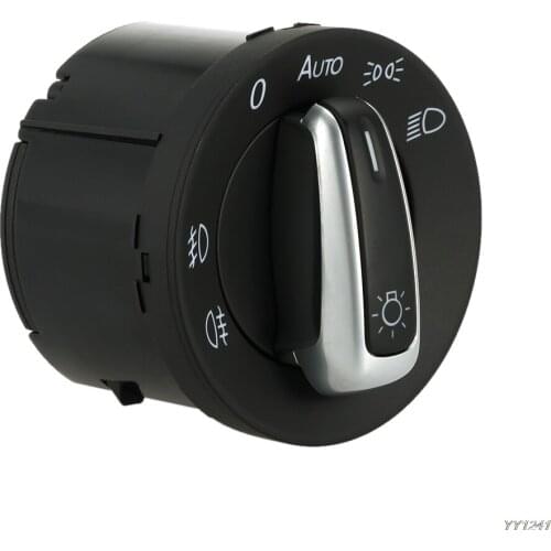 Car Style Headlight Control Switch Car Fog Light Plating Knob Replacement Car Accessories for VW Golf 5 Sagita CC B6 2005-2013