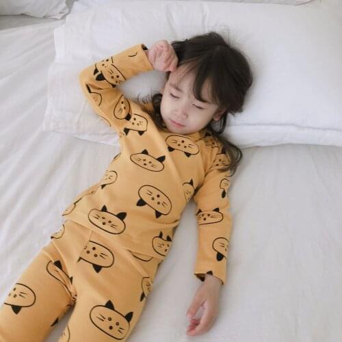 Baby Girl Clothes Toddler Cartoon Printed Pajama Sets Cotton Soft Home Clothing for Girls Kids Autumn Winter Sleepwear Nightwear