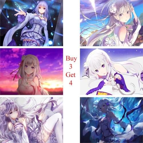 Posters ReZero Starting Life in Another World Anime Wall Stickers Home Decoration