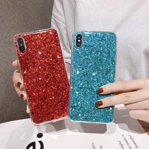 Sequins Glitter Shockproof Phone Csae For Huawei P30 Lite P40 Pro P20 P10 Mate40 20 Nova 2I 3I 7I 5T P smart 2019 Honor 10 20 8X
