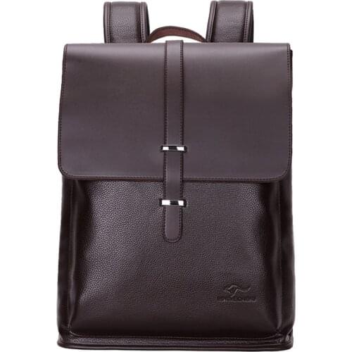 New Fashion Genuine Leather Backpacks High Quality Real Leather Male Korean Student Backpack Boy Business Laptop Bag 16 Inch