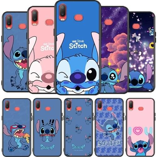 Stitch cute disney cartoon for Samsung Galaxy A9 A8 Star A750 A7 A6 A5 A3 Plus 2018 2017 2016 Silicone Soft Black Phone Case