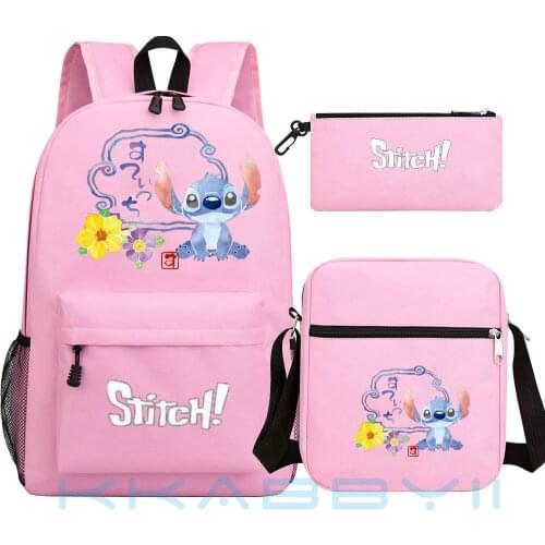 Stitch Laptop Backpack Girls Boys USB Charge Port Multifunctional Rucksack Schoolbag An-ti Lost Mochila Casual Travel bag