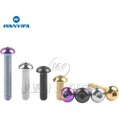Wanyifa Titanium Bolt M5x8 10 12 15mm Allen Key for Bicycle Bottle Cage Cycling Bike Water Bottle Holder Screw