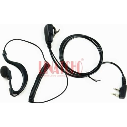 TK-430 TK-431 TK-715 two way radio walkie talkie retractable single earphone with curliness wire and iron clip