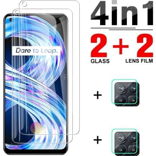 4 In 1 Full Cover Tempered Glass For OPPO Realme 8 4G Camera Lens Protective Glas For GT Neo Pro Narzo 30 A V13 C21 C11 2021 5G