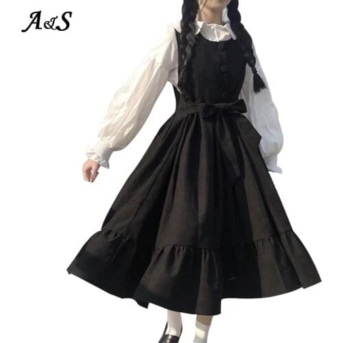 Anbenser Sweet Lolita Students Lolita Dress Jsk Sling Dress Women Vintage Pink Dress Japanese Harajuku Kawaii Cute Clothing 4XL