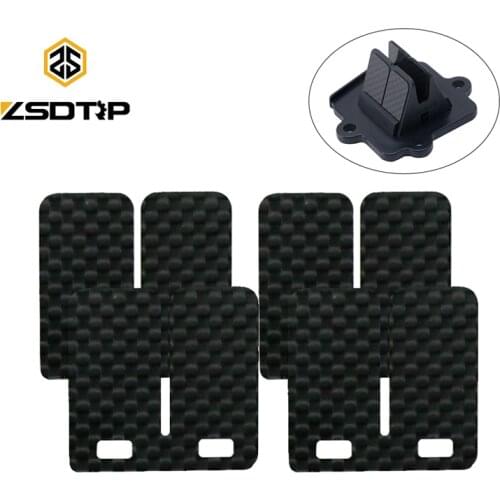 ZSDTRP 10Pcs/20Pcs V352A/V352B Carbon Fiber Reed Valve Flex Dual Stage Intake Reed Pad For Yamaha 50 YQ Aerox R E2 2003-2012