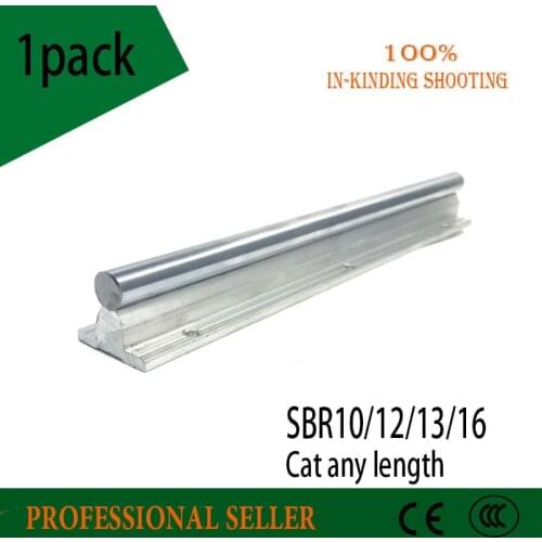 1PCS SBR10/12/13/16 Linear Motion guide supported rail chrome plated quenching hard guide shaft for CNC cut any length