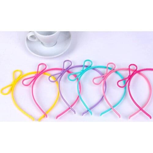 10 Mixed Color Plastic Bows Hair Tiara Princess Headband Hair band With Teeth