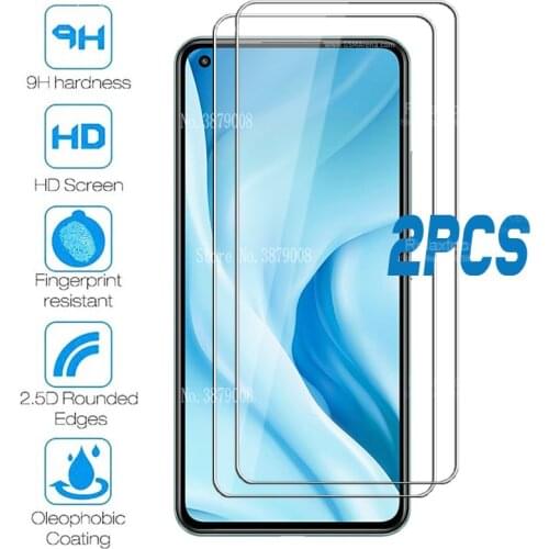2pcs protective glass for xiaomi mi 11 lite 5g 11lite 11light xiomi11lite mi11lite 6.55'' phone screen protector glas film cover