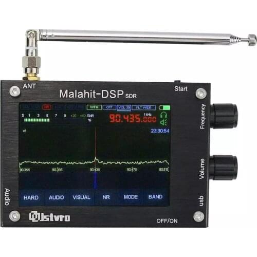 50Khz-2GHz with Register code DFU Malachite SDR Radio Malahit DSP SDR Receiver + 3.5" LCD + Battery + Speaker + Metal Case