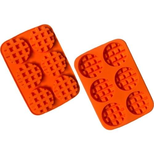6 Cavity Circle Silicone Cake Mold XG7019