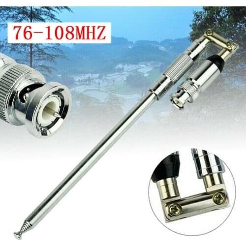 76-108MHz Telescopic Antenna BNC Connector Durable for FM Transmitter Radio Telescopic Antenna H-best
