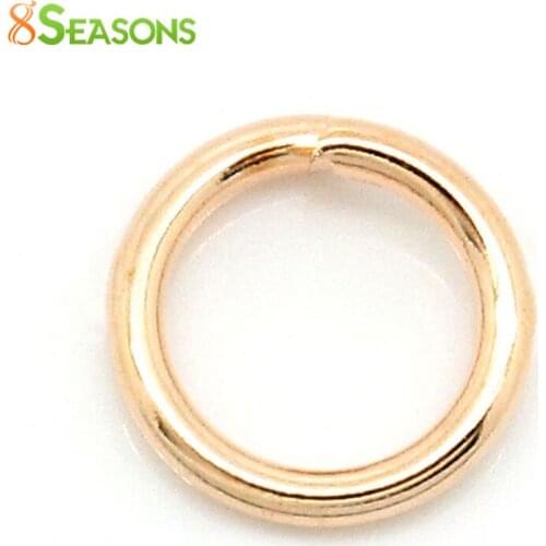 8SEASONS Open Jump Ring Findings rose gold color 6mm Dia,1000PCs (B30881)